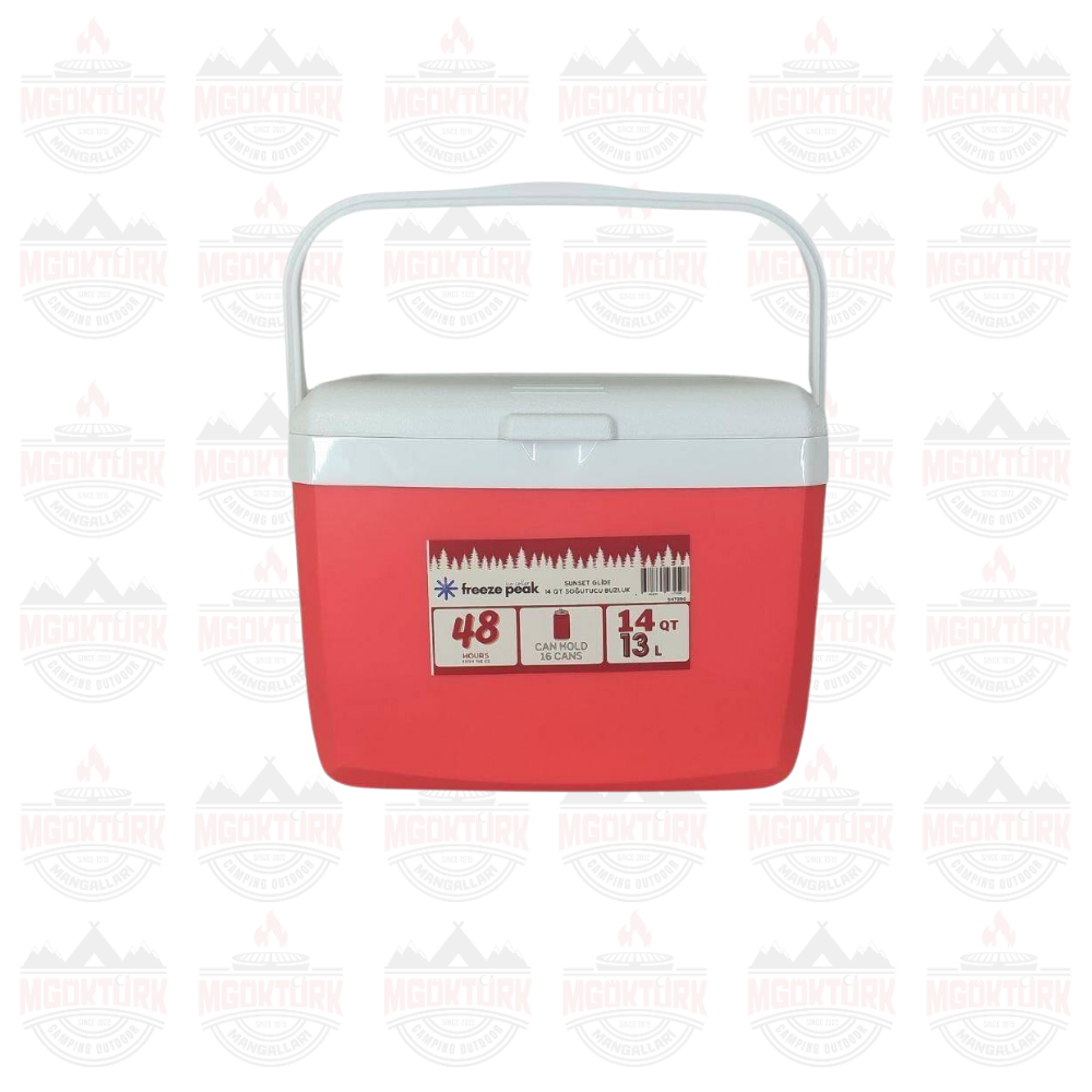 Freeze Peak Sunset Glide 14 QT Soğutucu Buzluk 13 Litre Kırmızı