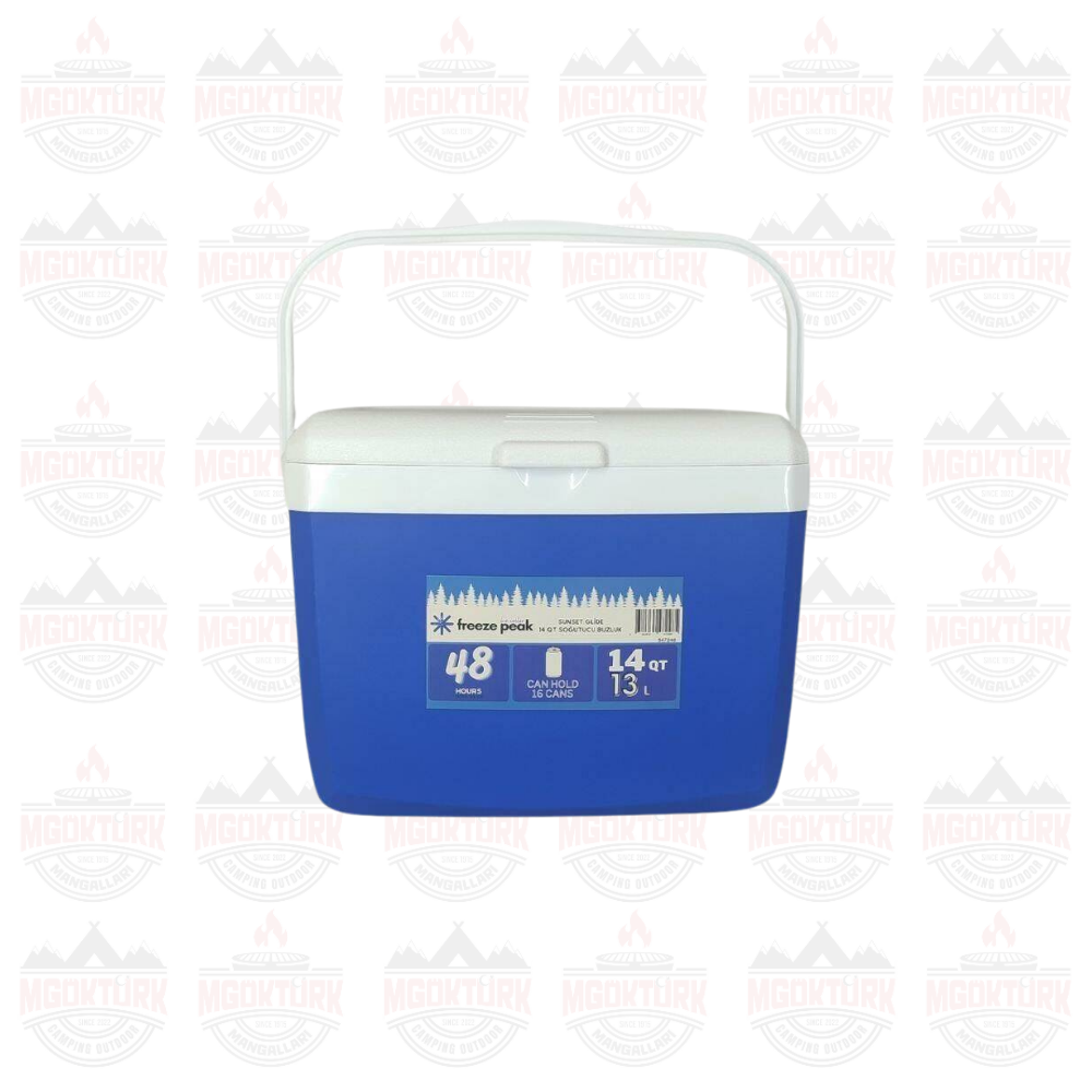Freeze Peak Sunset Glide 14 QT Soğutucu Buzluk 13 Litre Mavi