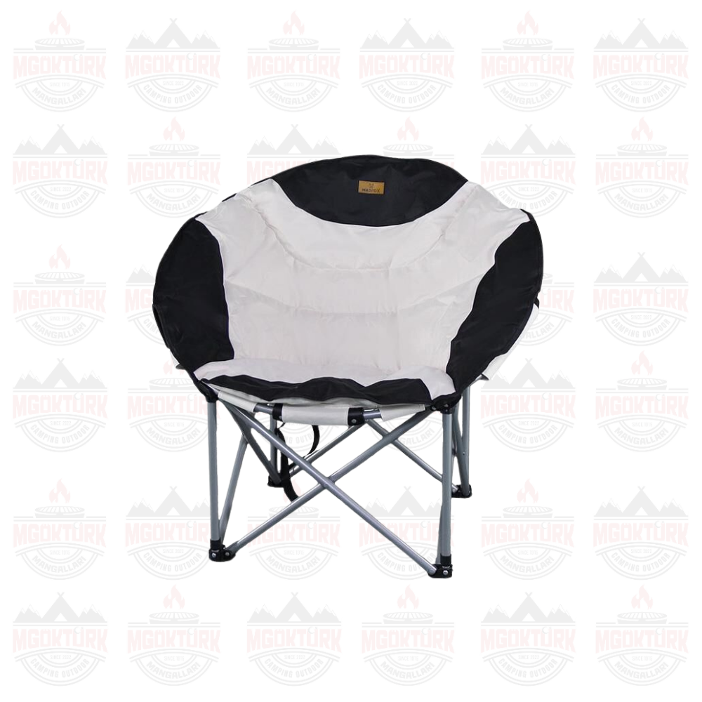 Madfox Moonchair Deluxe Katlanır Kamp Sandalyesi Siyah/Gri