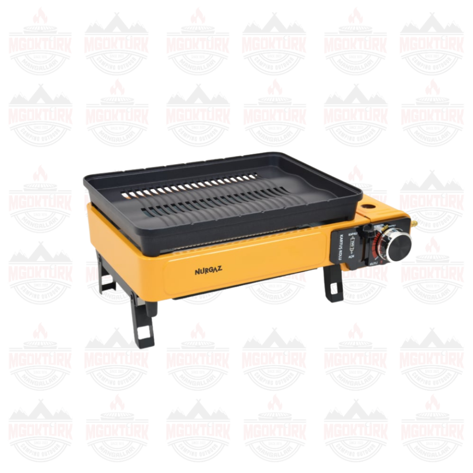 PORTATİF GAZLI BARBEKÜ VE PİŞİRME SETİ SARI