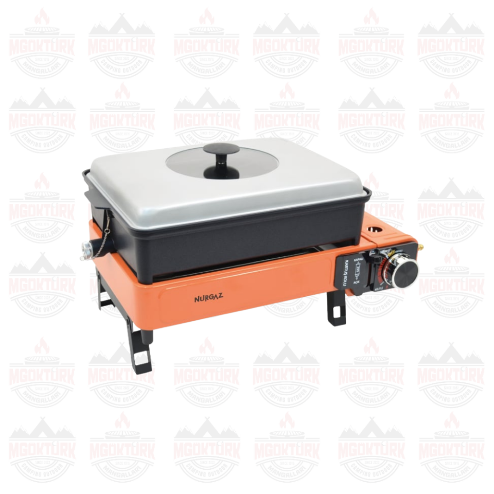 PORTATİF GAZLI BARBEKÜ VE PİŞİRME SETİ TURUNCU