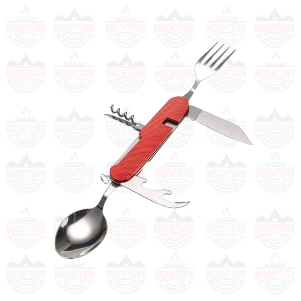 KATLANIR KAŞIK ÇATAL TİRBUŞON KIRMIZI