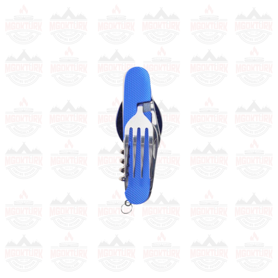 KATLANIR KAŞIK ÇATAL TİRBUŞON MAVİ