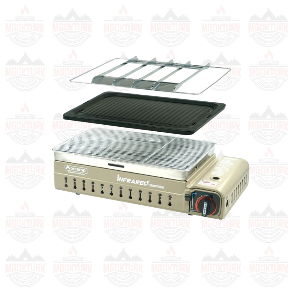 DUMANSIZ İNFRARED IZGARA VE OCAK BEJ