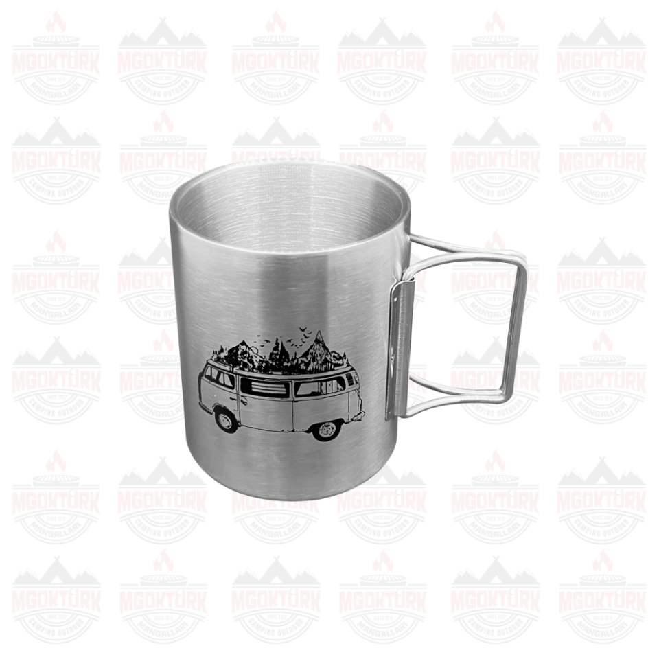 KATLANIR SAPLI ÇELİK KUPA 180 ML KARAVAN