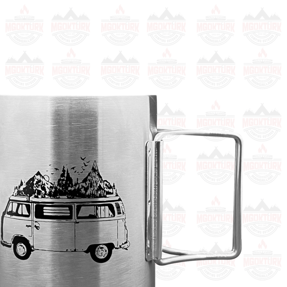 KATLANIR SAPLI ÇELİK KUPA 180 ML KARAVAN