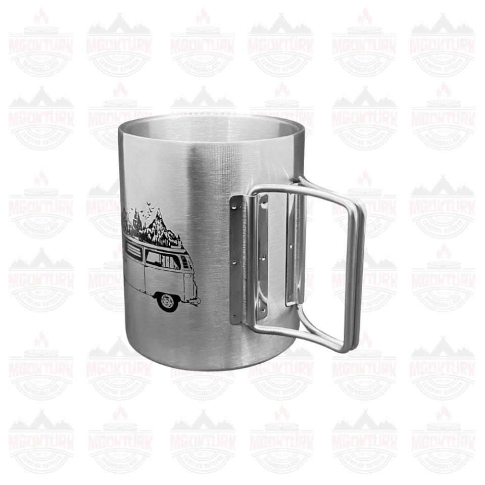 KATLANIR SAPLI ÇELİK KUPA 180 ML KARAVAN