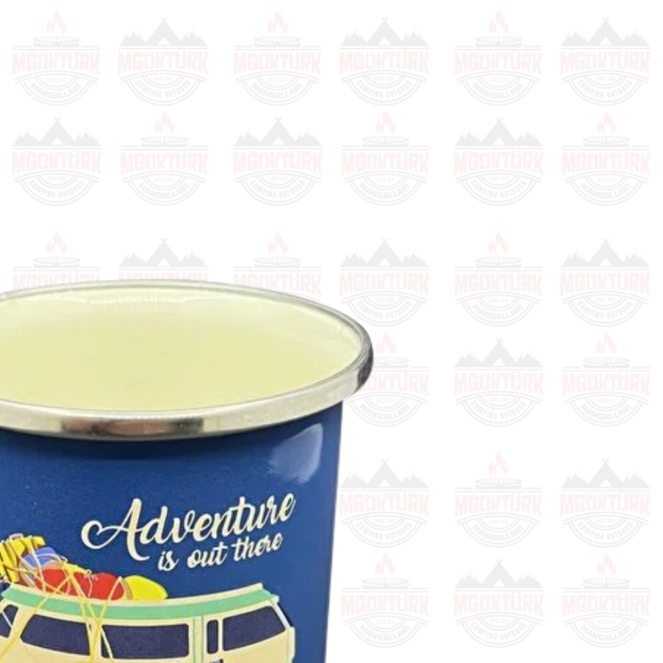 EMAYE KUPA 180 ML KARAVAN MAVİ