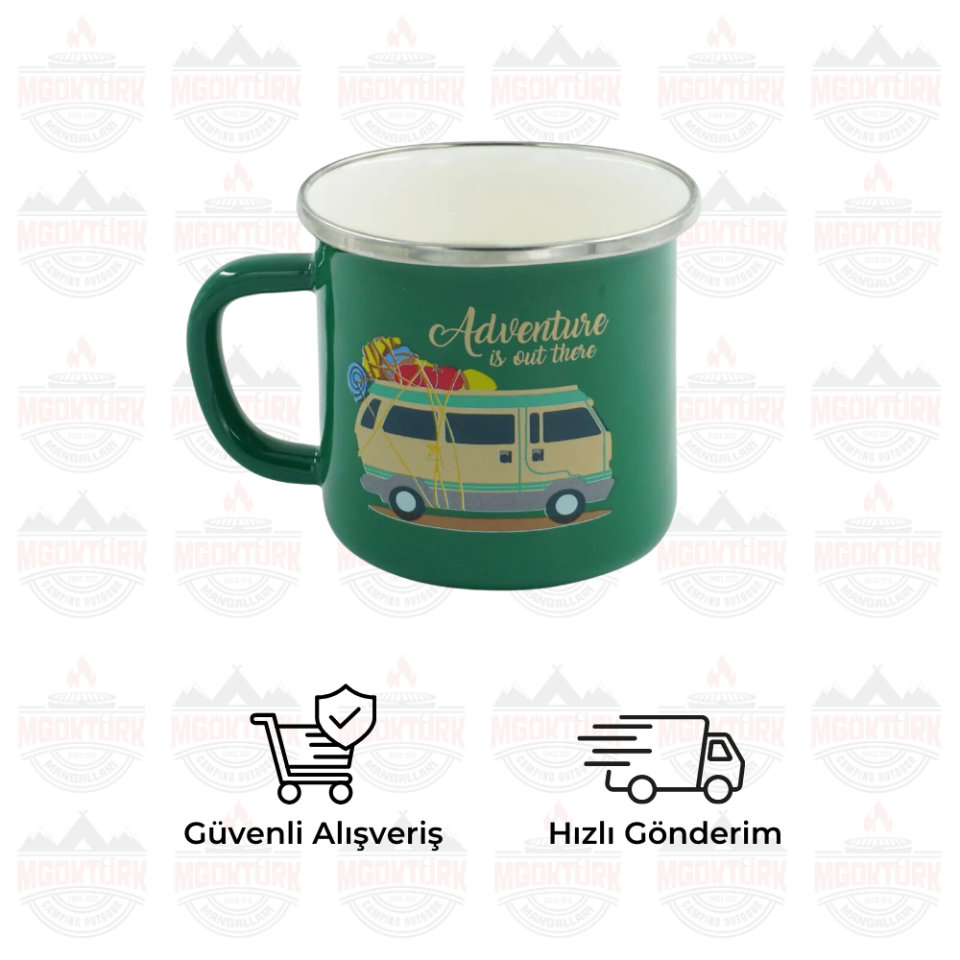 EMAYE KUPA 180 ML KARAVAN YEŞİL