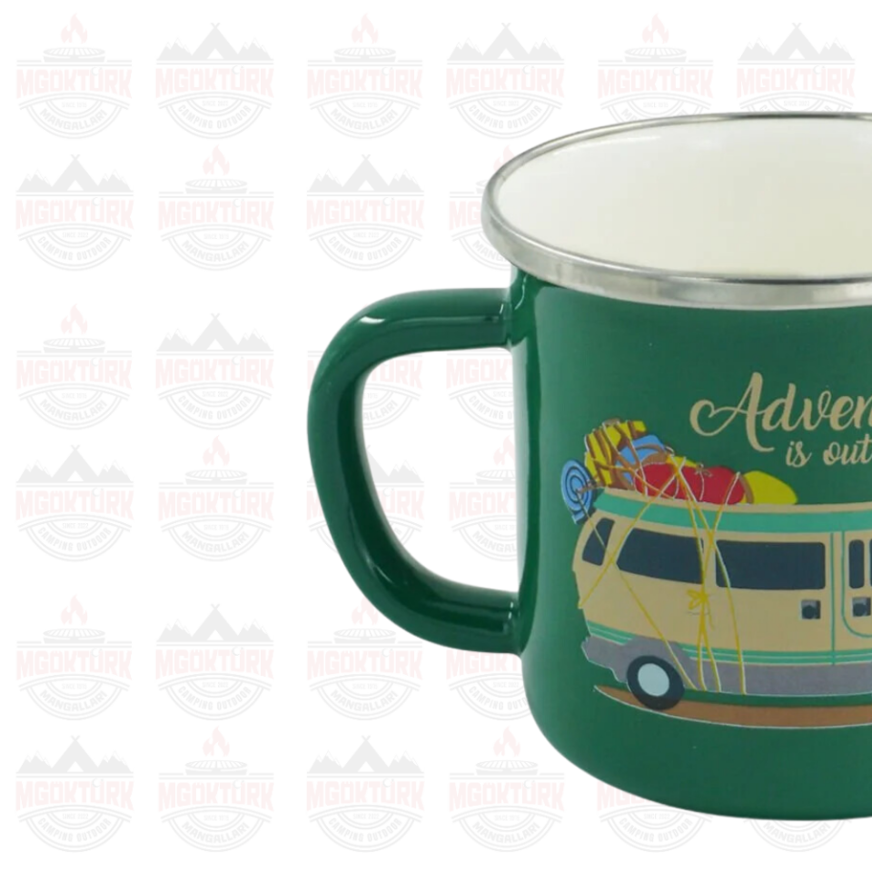 EMAYE KUPA 180 ML KARAVAN YEŞİL