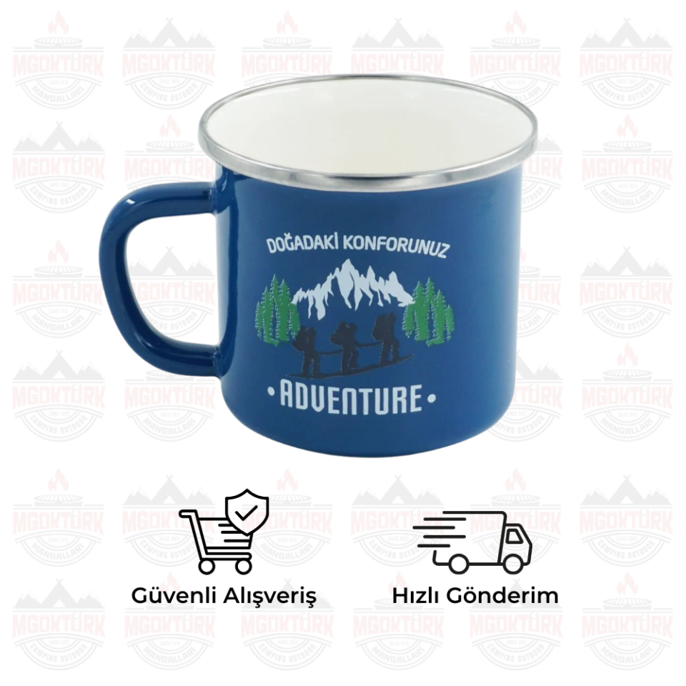 EMAYE KUPA 180 ML ADVENTURE MAVİ