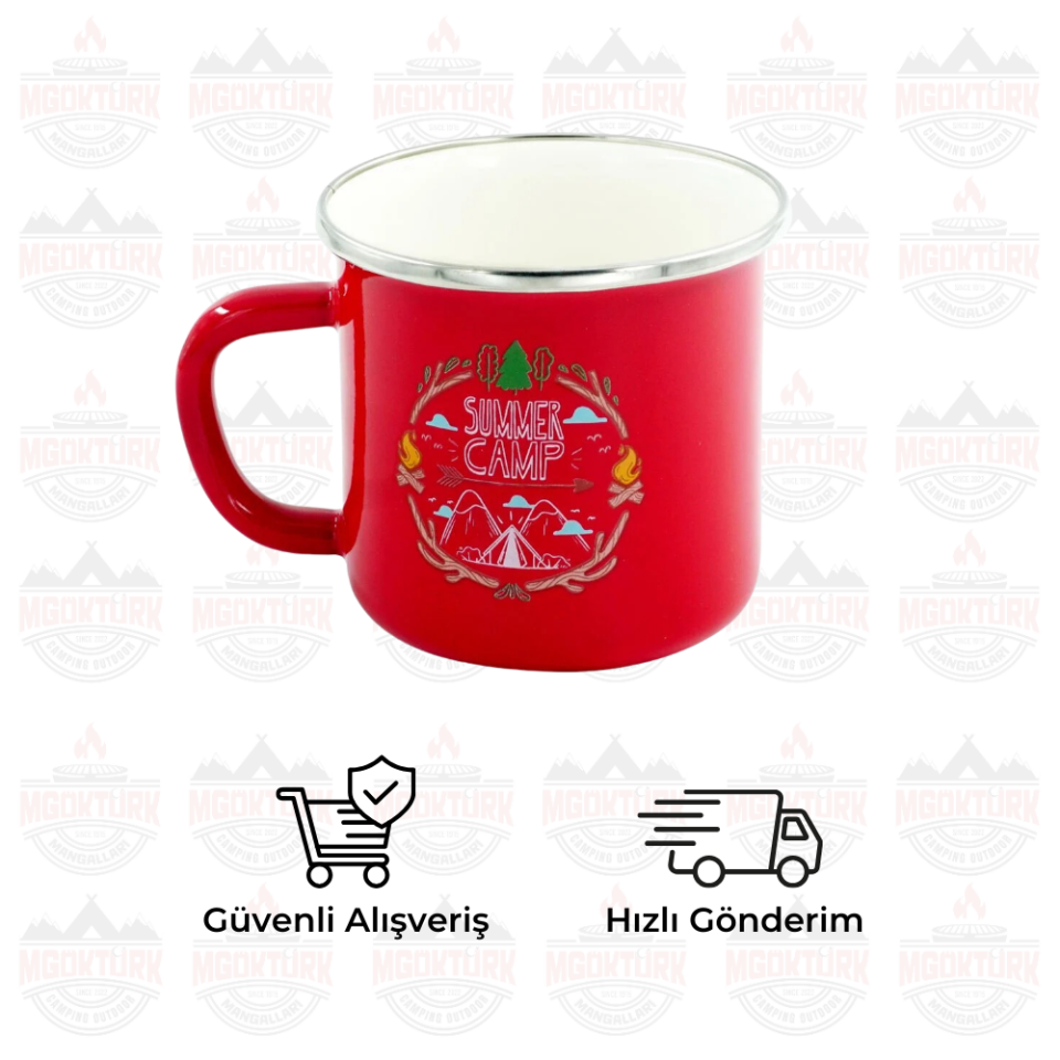 EMAYE KUPA 180 ML SUMMER CAMP KIRMIZI