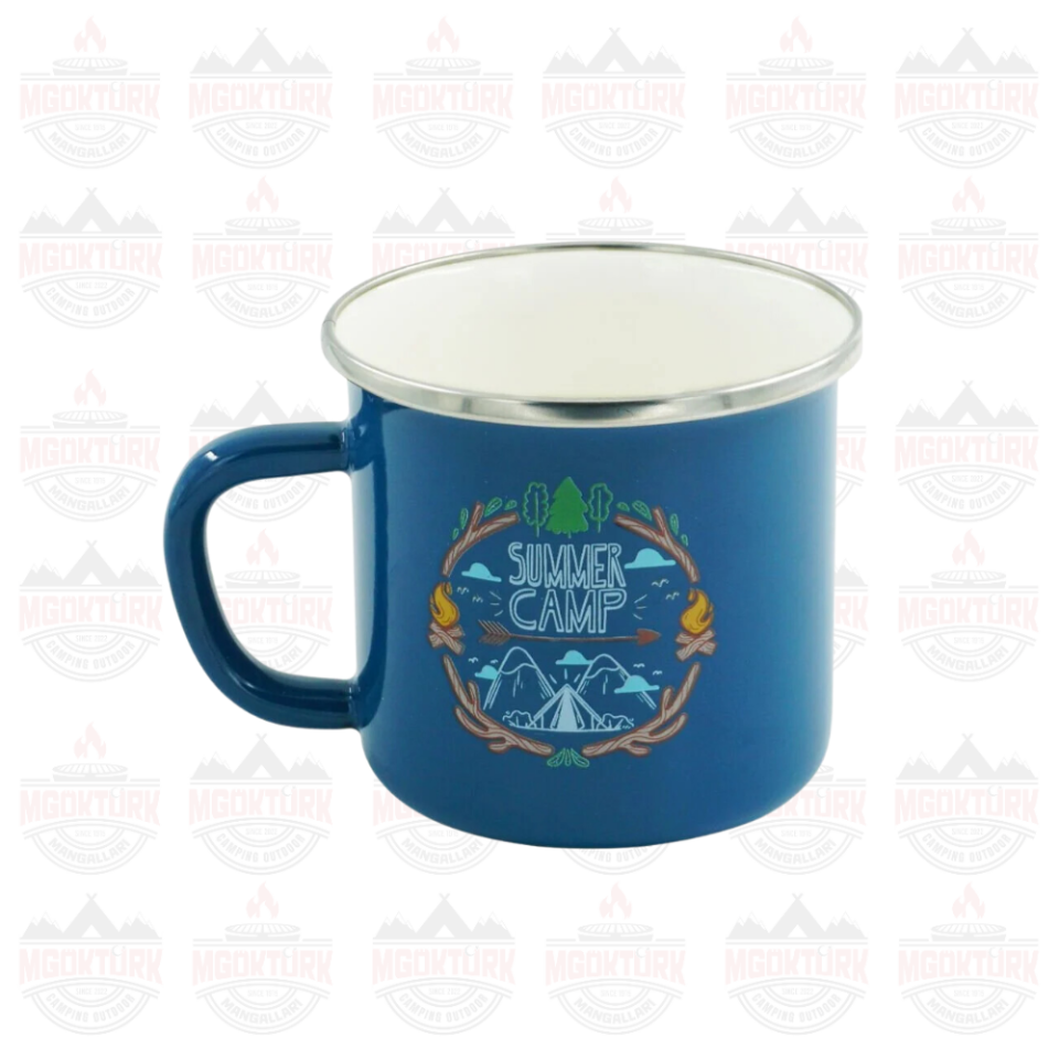 EMAYE KUPA 180 ML SUMMER CAMP MAVİ