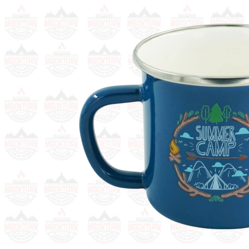 EMAYE KUPA 180 ML SUMMER CAMP MAVİ