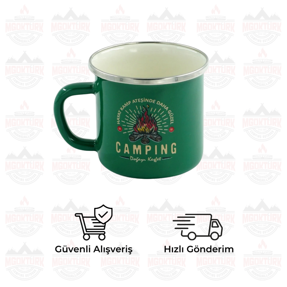EMAYE KUPA 180 ML CAMPING YEŞİL