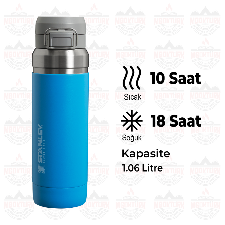 The Quick-Flip Water Bottle 1.06L / 36oz Azure 10-09150-085 / 1210001959576