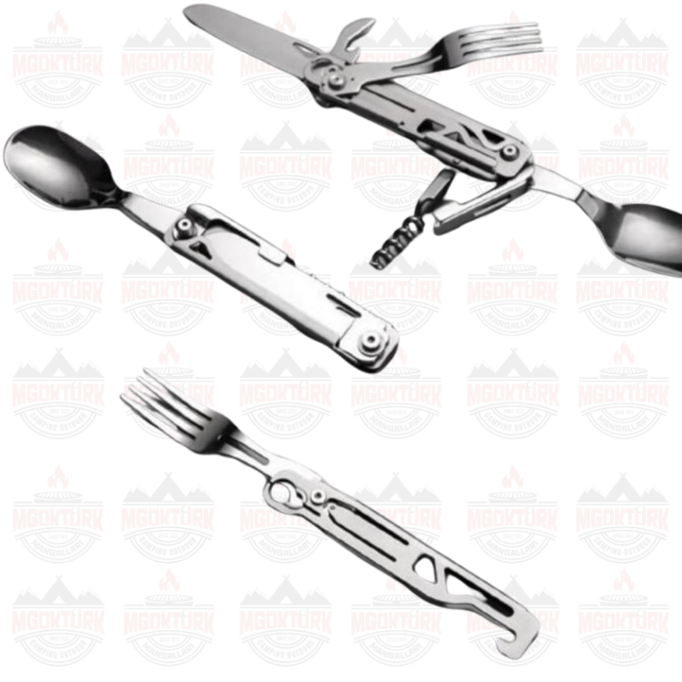 Grand Harvest GHKS002 Multi Fonksiyonel Çatal Bıçak Kaşık Tirbüşon Set