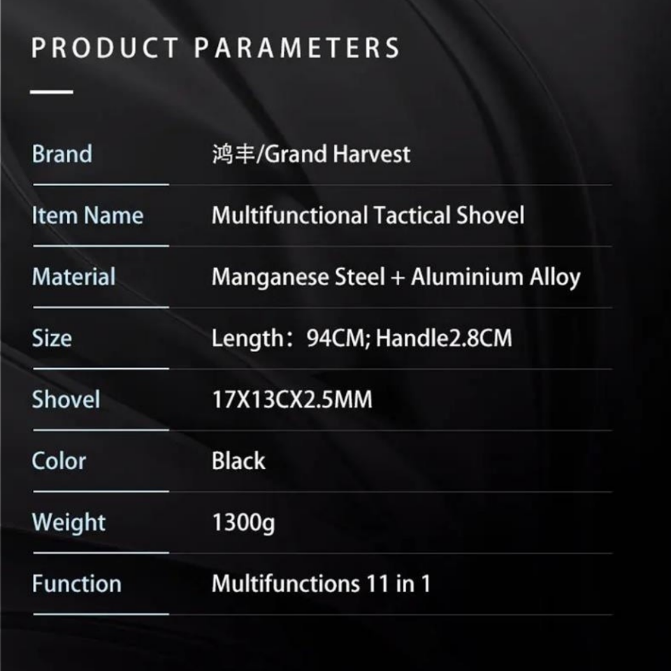 Grand Harvest GBC-M01 Multi Fonksiyonel Taktik Kürek