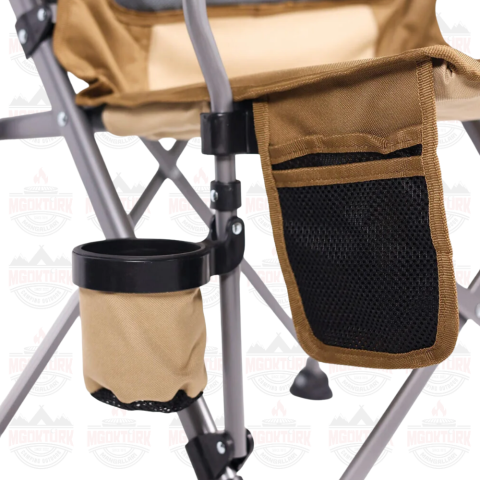 FreeCamp Foster Plus Katlanır Buzluklu Sandalye Kahve