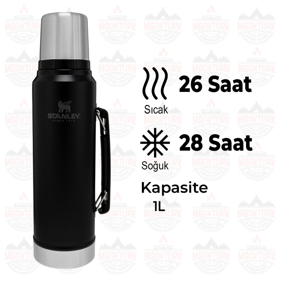 The Legendary Classic Bottle 1.0L / 1.1QT Matte Black Pebble 10-08266-002 / 6936236347938