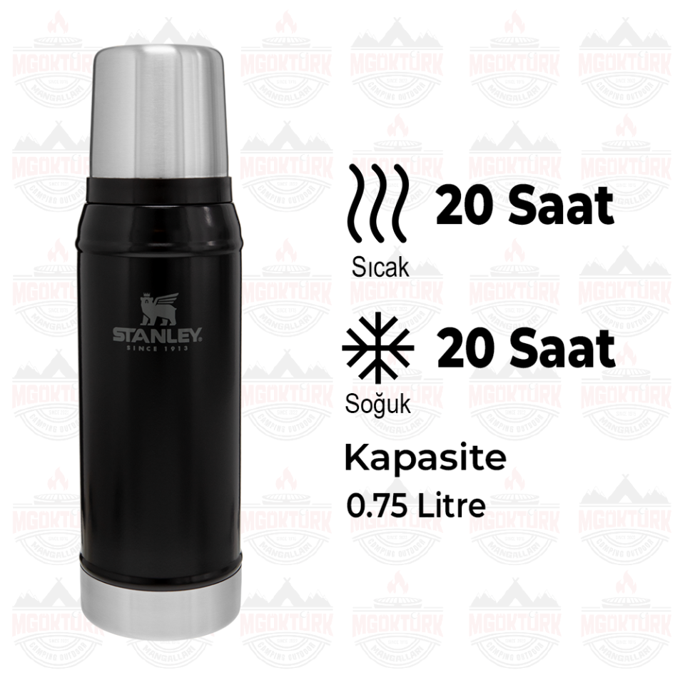 The Legendary Classic Bottle 0.75L / 25oz Matte Black Pebble 10-01612-028 / 693923647877