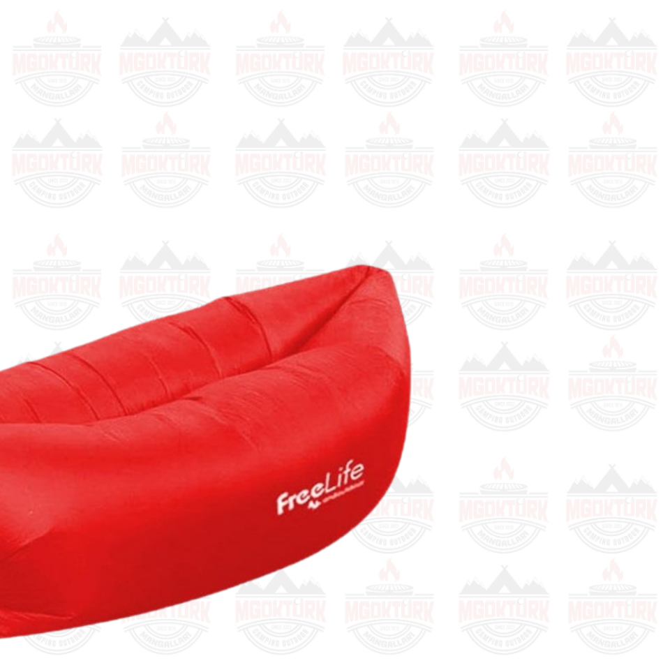 Andoutdoor Pratik Şişme Şezlong Kırmızı