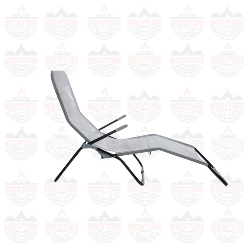 Andoutdoor Tumbona Katlanır Şezlong Açık Gri