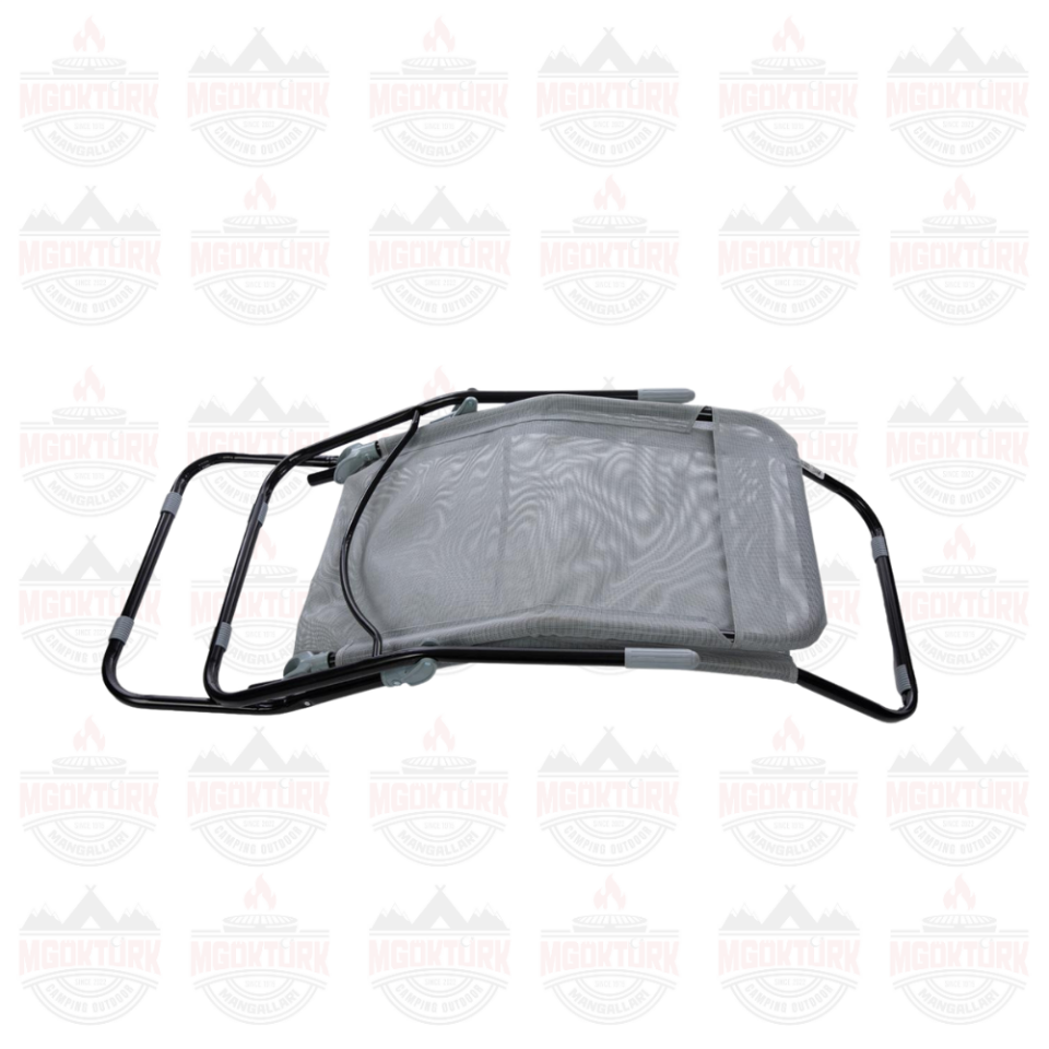 Andoutdoor Tumbona Katlanır Şezlong Açık Gri