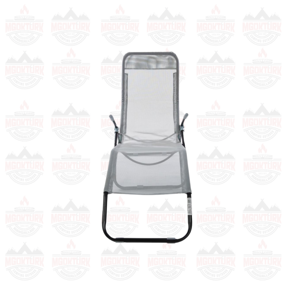 Andoutdoor Tumbona Katlanır Şezlong Açık Gri