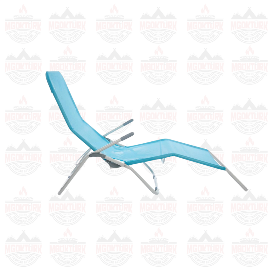 Andoutdoor Tumbona Katlanır Şezlong Mavi