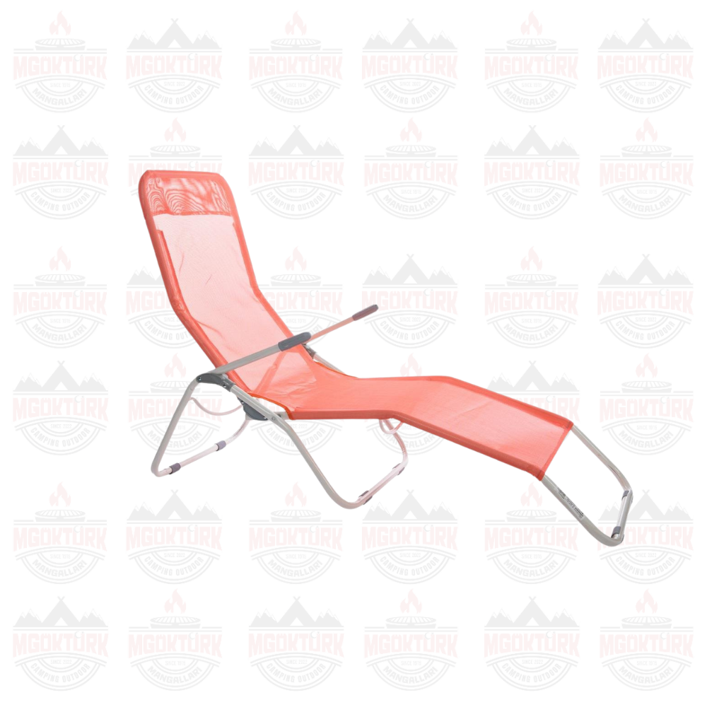 Andoutdoor Tumbona Katlanır Şezlong Kırmızı