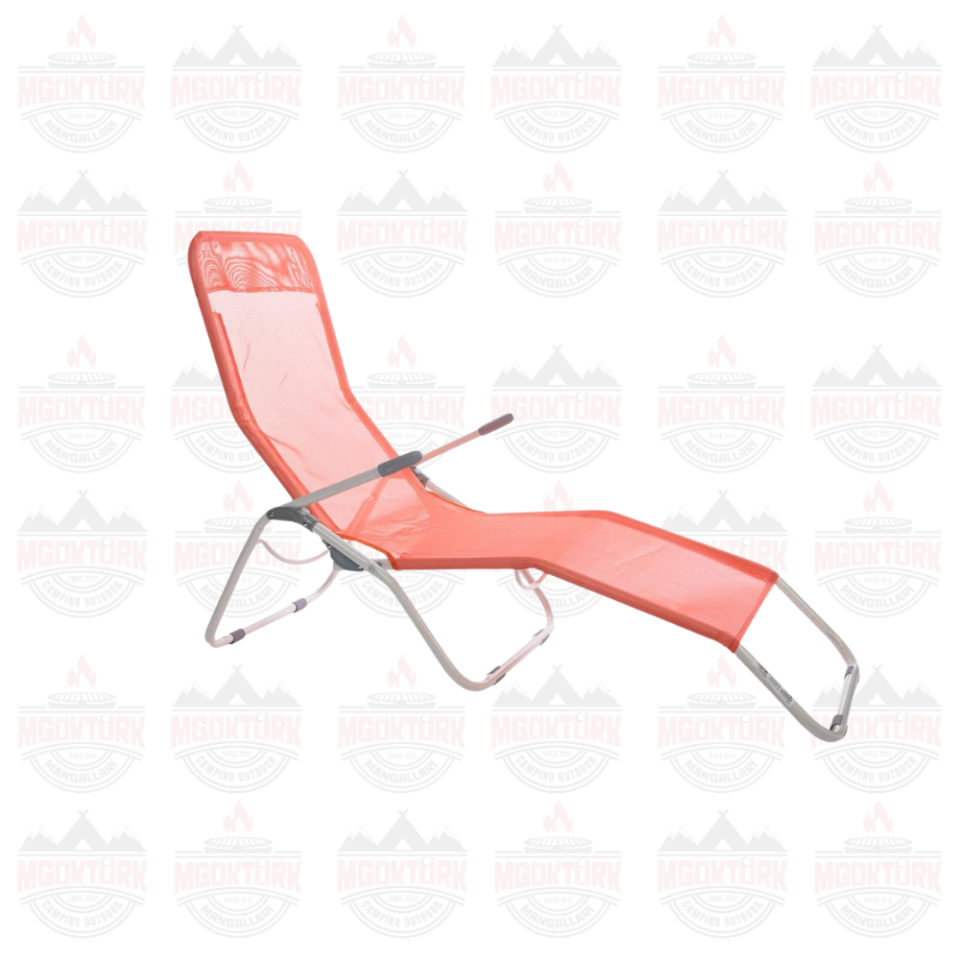 Andoutdoor Tumbona Katlanır Şezlong Kırmızı