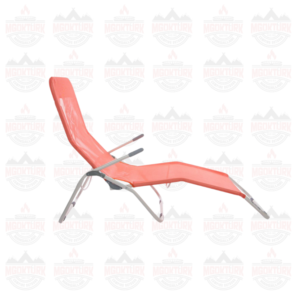 Andoutdoor Tumbona Katlanır Şezlong Kırmızı