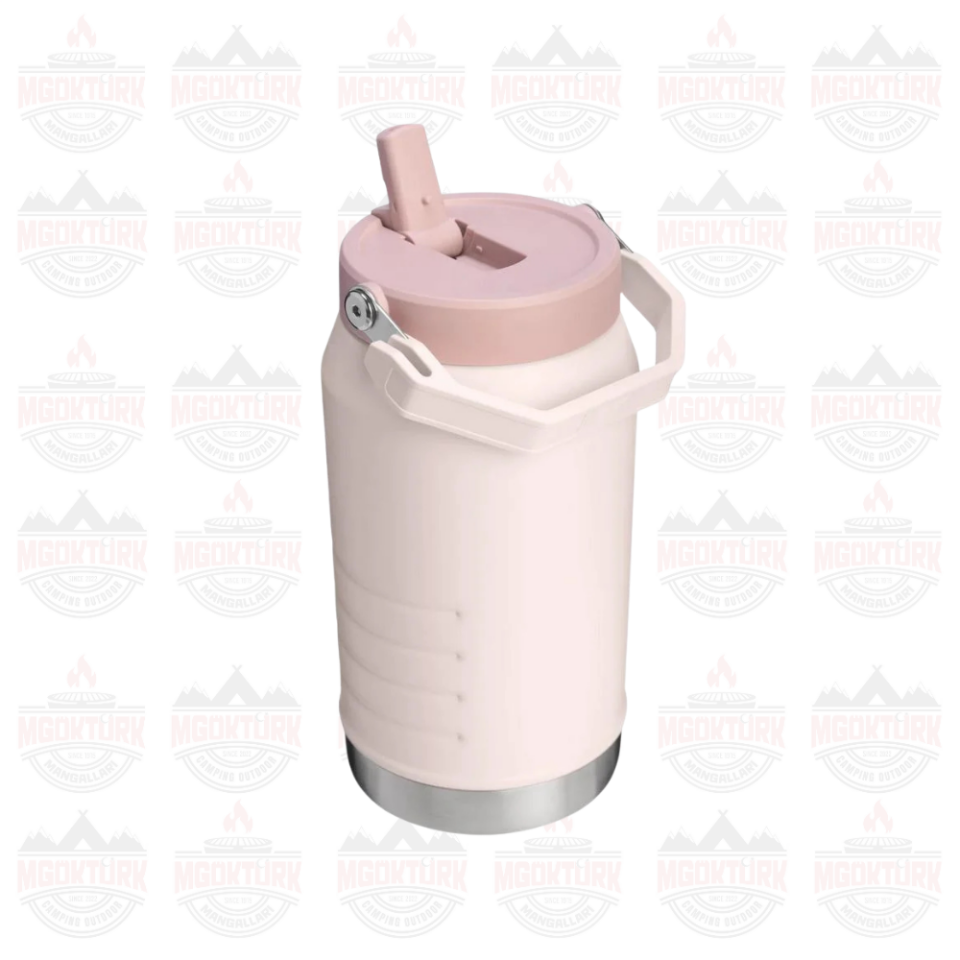 The IceFlow™ Flip Straw 2.0 Jug 1.90L / 64oz  Rose Quartz