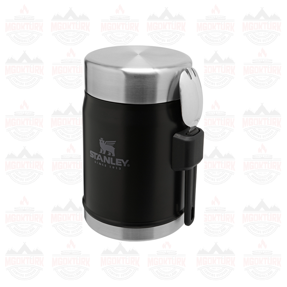 The Legendary Food Jar + Spork 0.4L / 14oz  Matte Black Pebble 10-09382-005 / 6939236373210