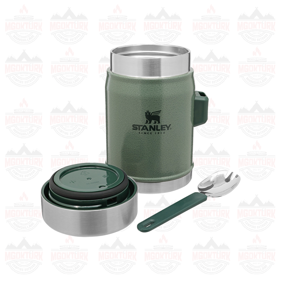 The Legendary Food Jar + Spork 0.4L / 14oz  Hammertone Green 10-09382-004 / 6939236373203