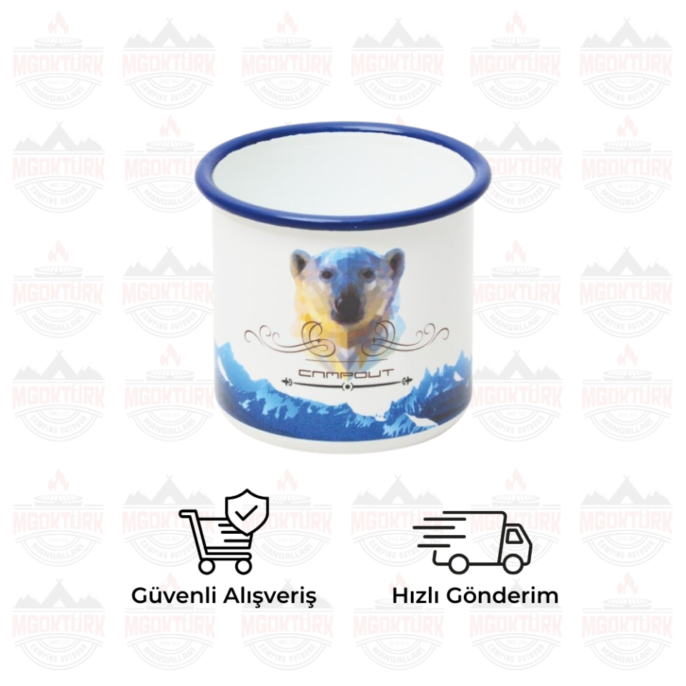 EMAYE KUPA BEYAZ BEAR