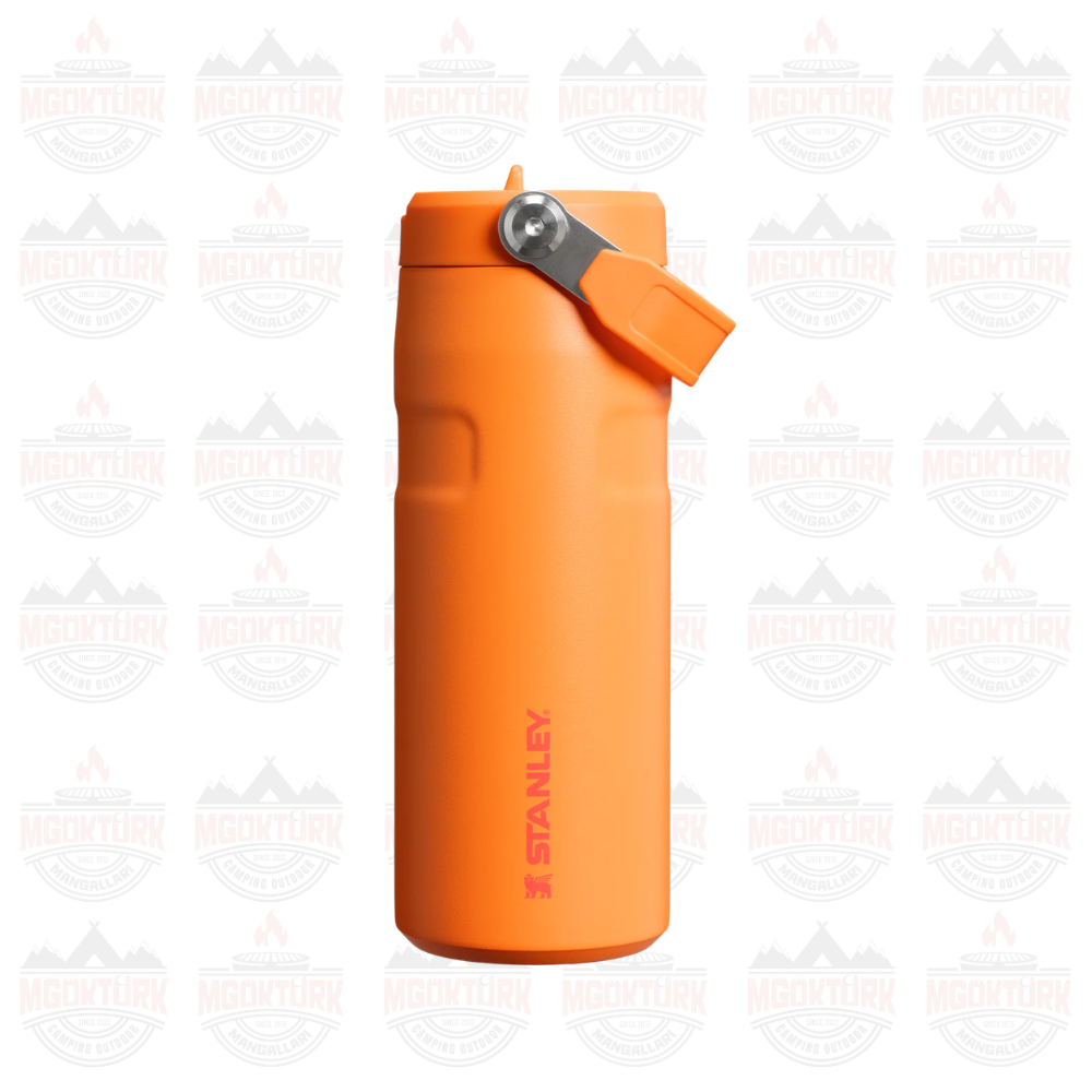 The IceFlow™ Bottle Flip Straw 2.0 0.47L / 16oz  Goldenrod Coral