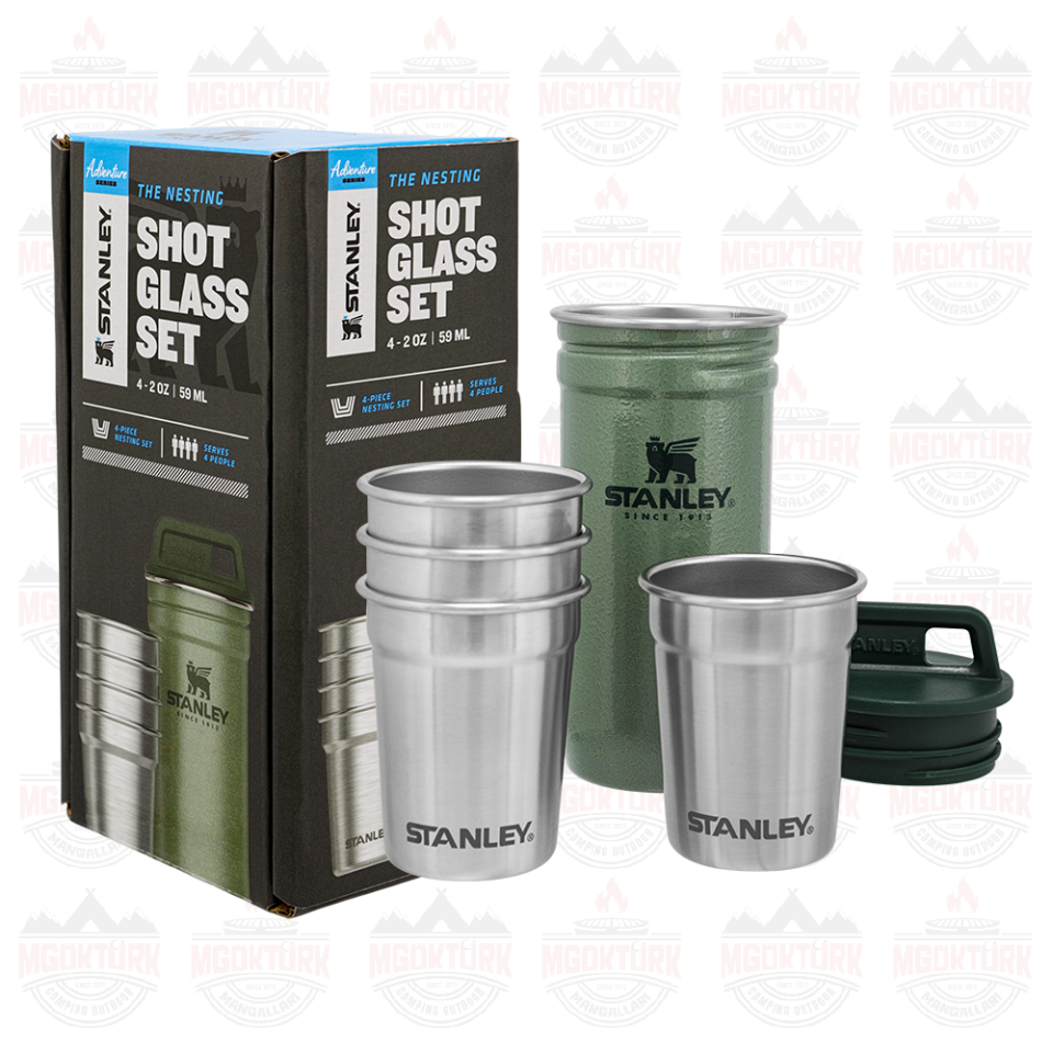 The Nesting Shot Glass Set Hammertone Green 10-01705-039 / 6939236348942