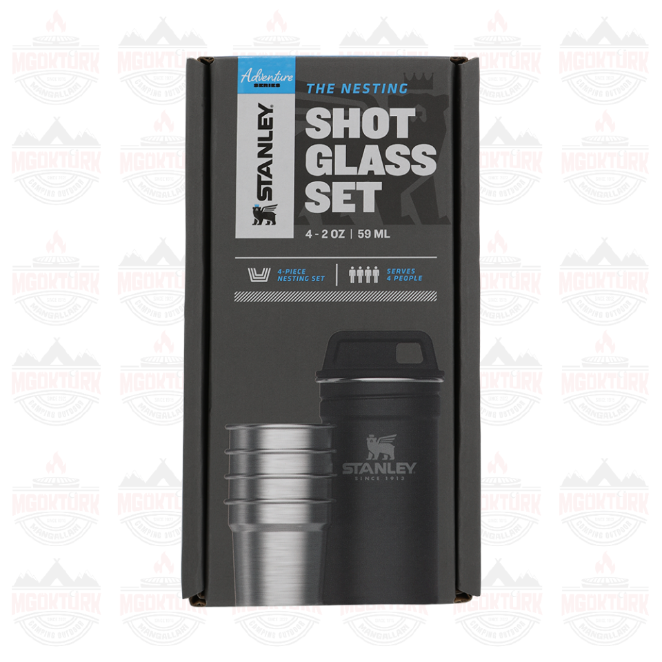 The Nesting Shot Glass Set Matte Black Pebble 10-01705-036 / 6939236348379