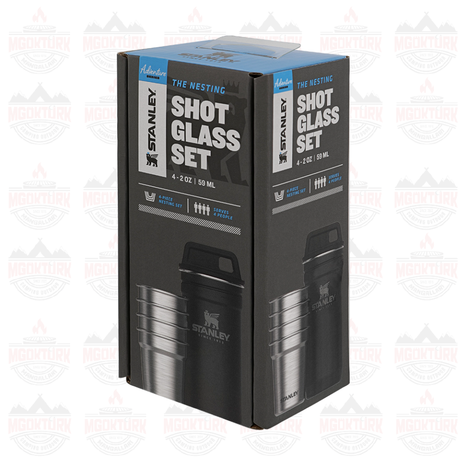 The Nesting Shot Glass Set Matte Black Pebble 10-01705-036 / 6939236348379