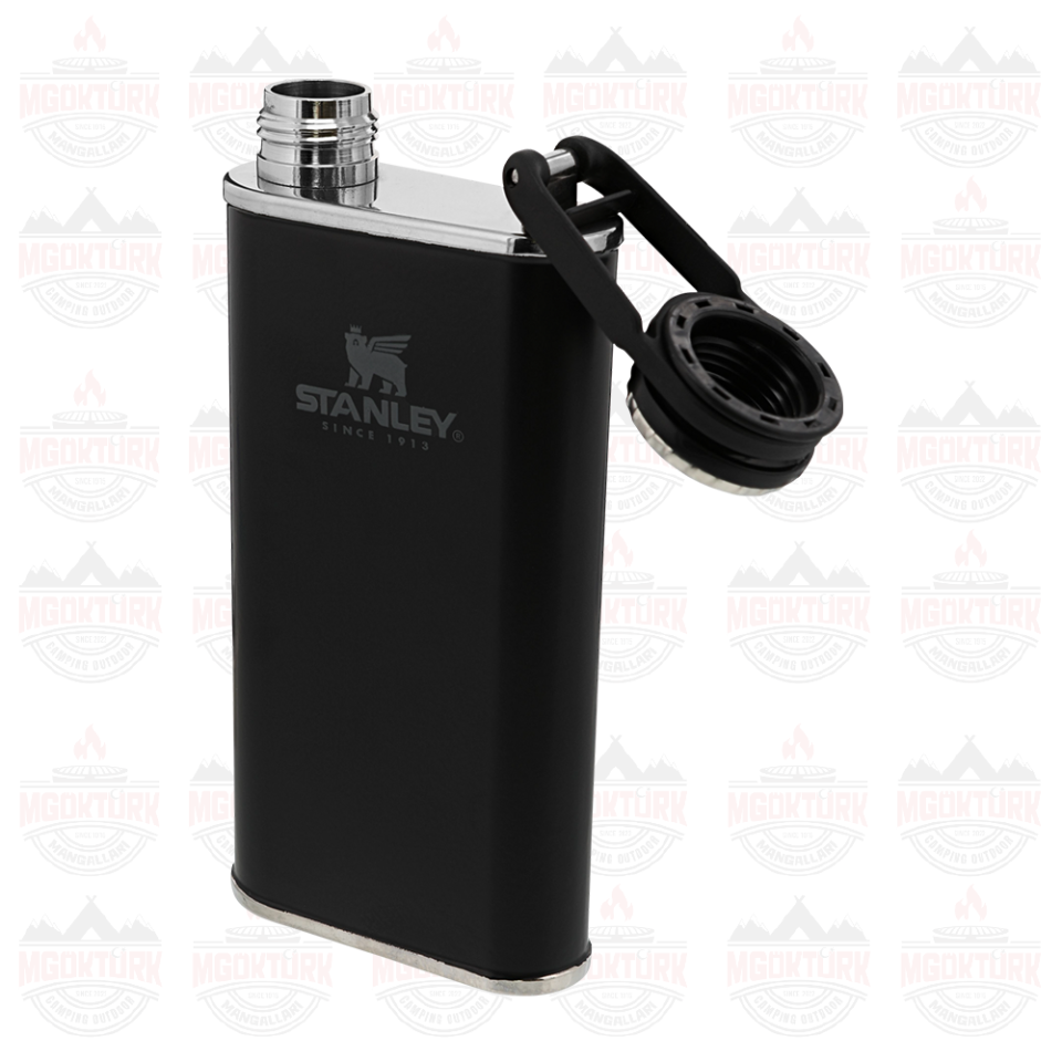 The Easy-Fill Wide Mouth Flask 0.23L / 8oz Matte Black Pebble 10-00837-127 / 6939236348409