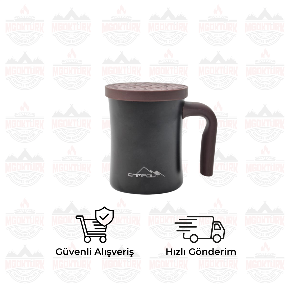 ÇİFT KATMANLI TERMOS KUPA SİYAH