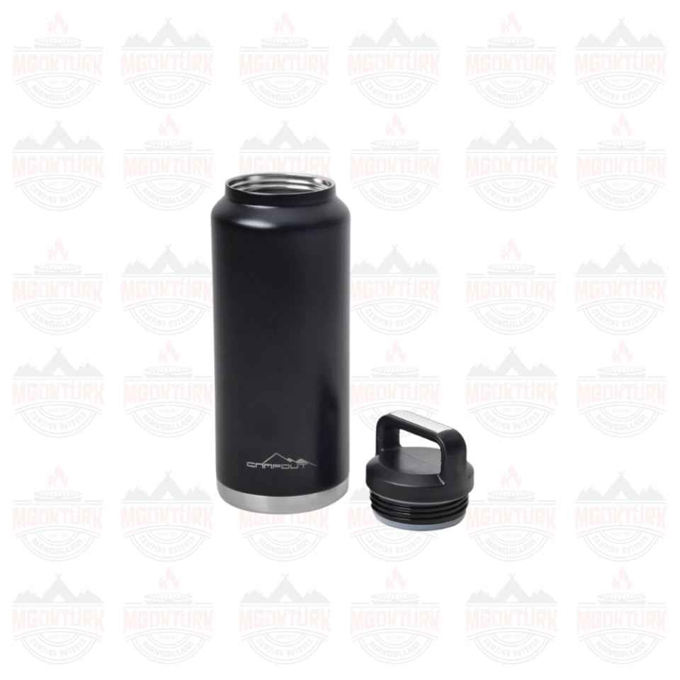 ÇİFT KATMANLI TERMOS SİYAH 1000 ML