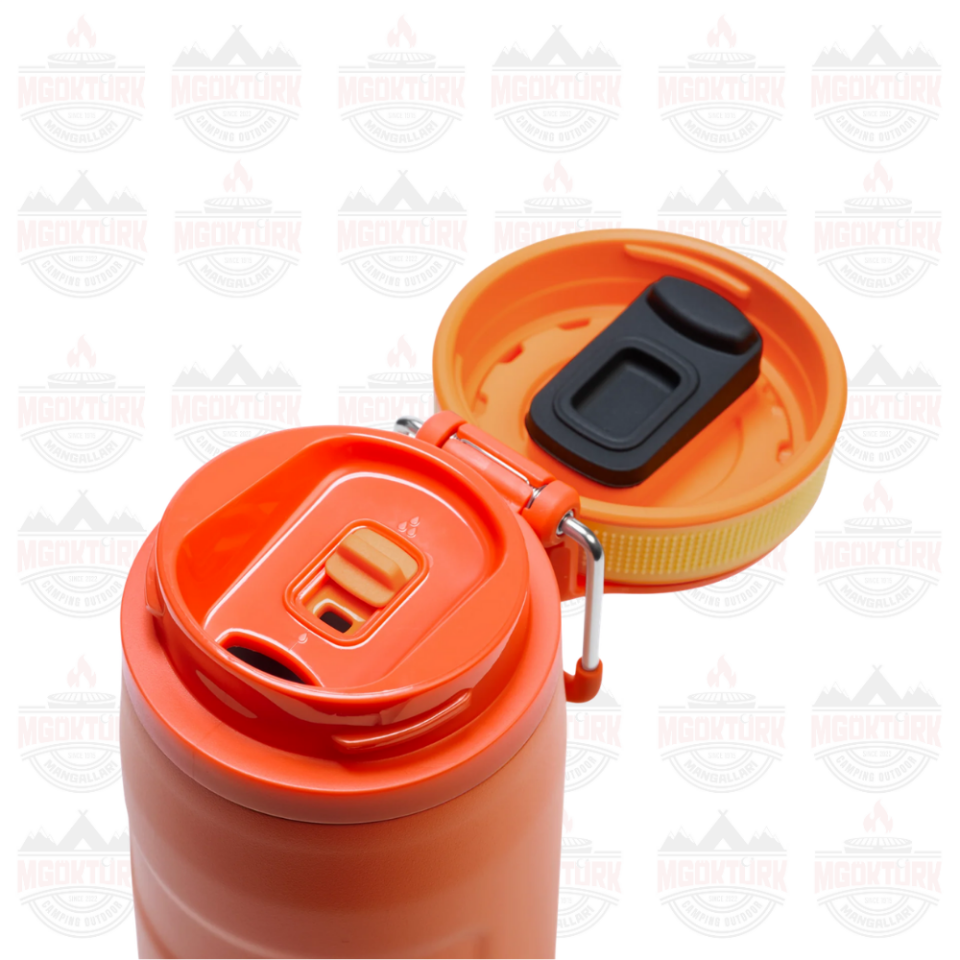 The IceFlow™ Bottle Twist Flip 0.47L / 16oz Goldenrod Coral