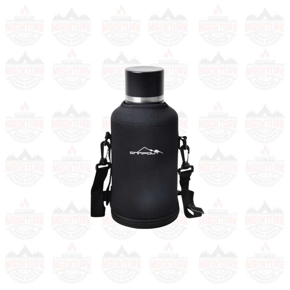 ÇİFT KATMANLI TERMOS SİYAH 2000 ML