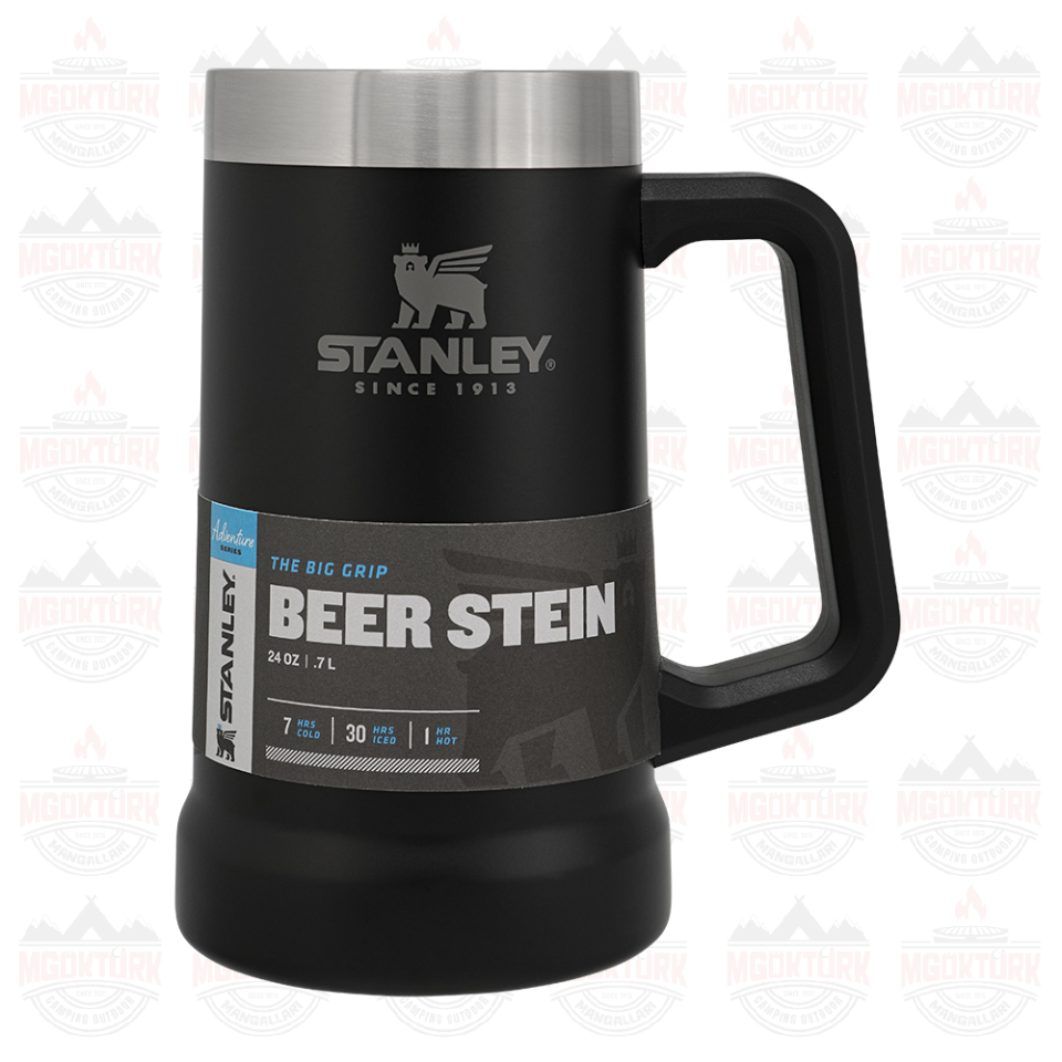 The Big Grip Beer Stein 0.7L / 24oz Matte Black Pebble 10-02874-034 / 6939236348348