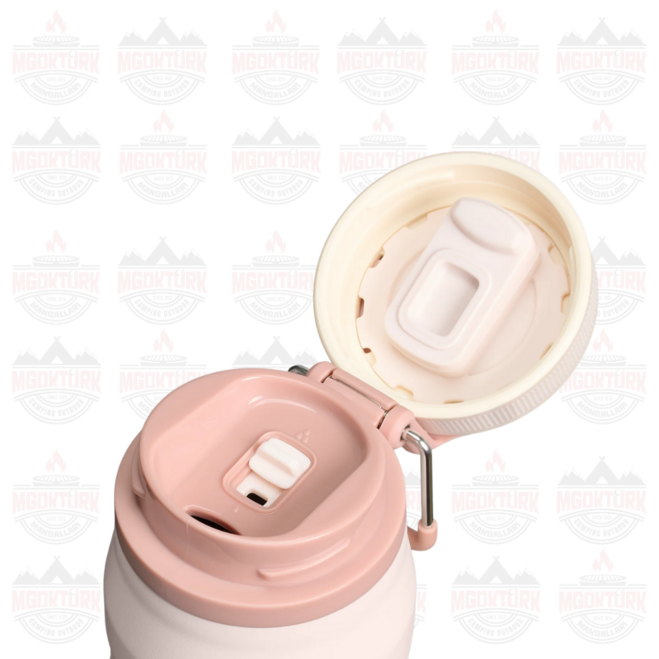 The IceFlow™ Bottle Twist Flip 0.7L / 24oz Rose Quartz