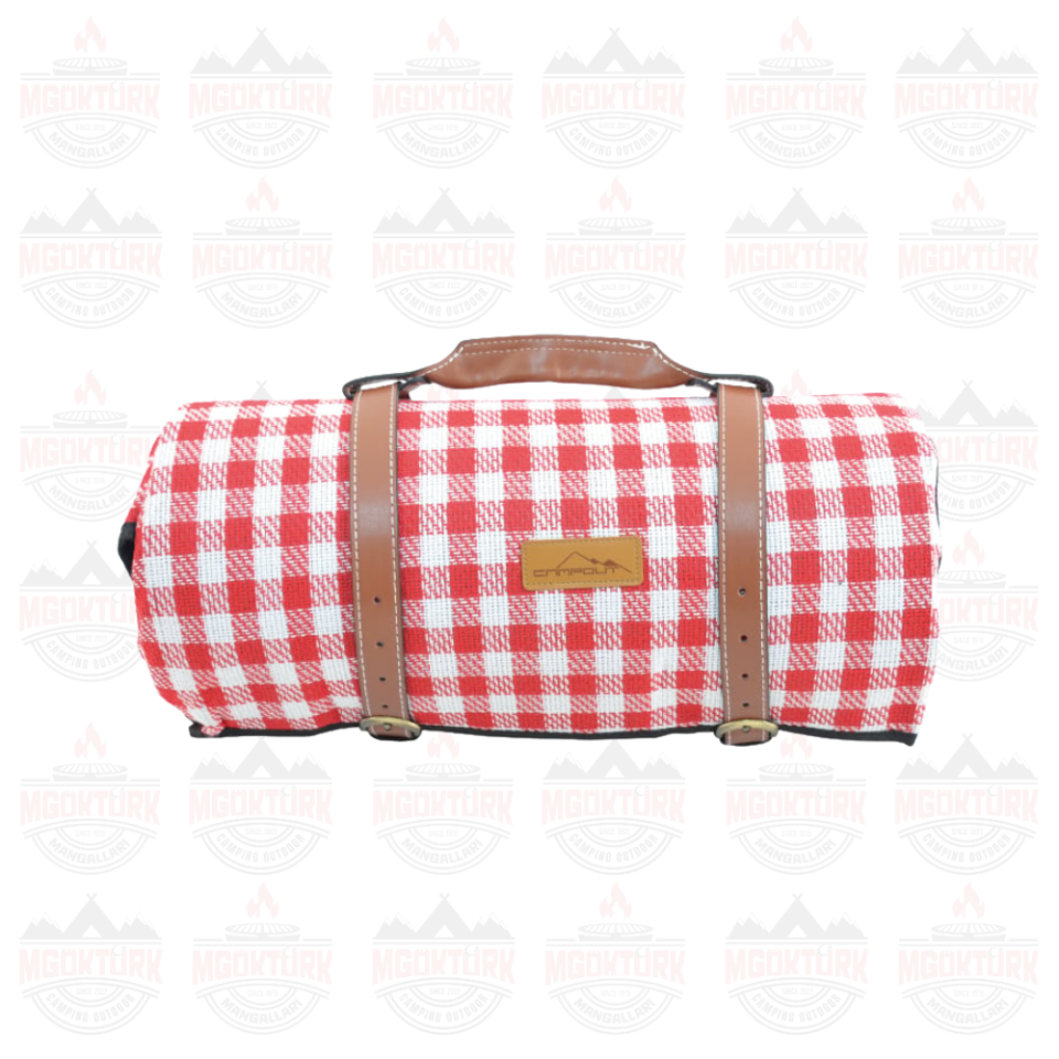 PİKNİK ÖRTÜSÜ BÜYÜK KARELİ KIRMIZI