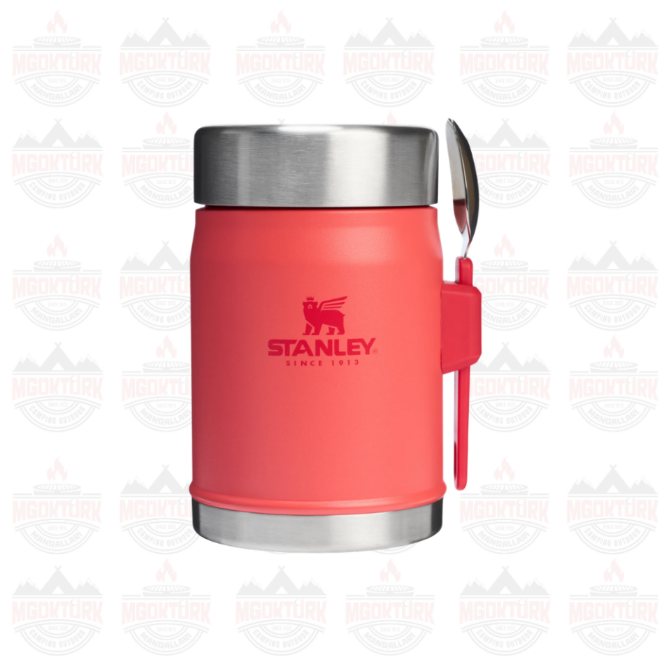 The Legendary Food Jar + Spork .4L / 14oz Hot Coral